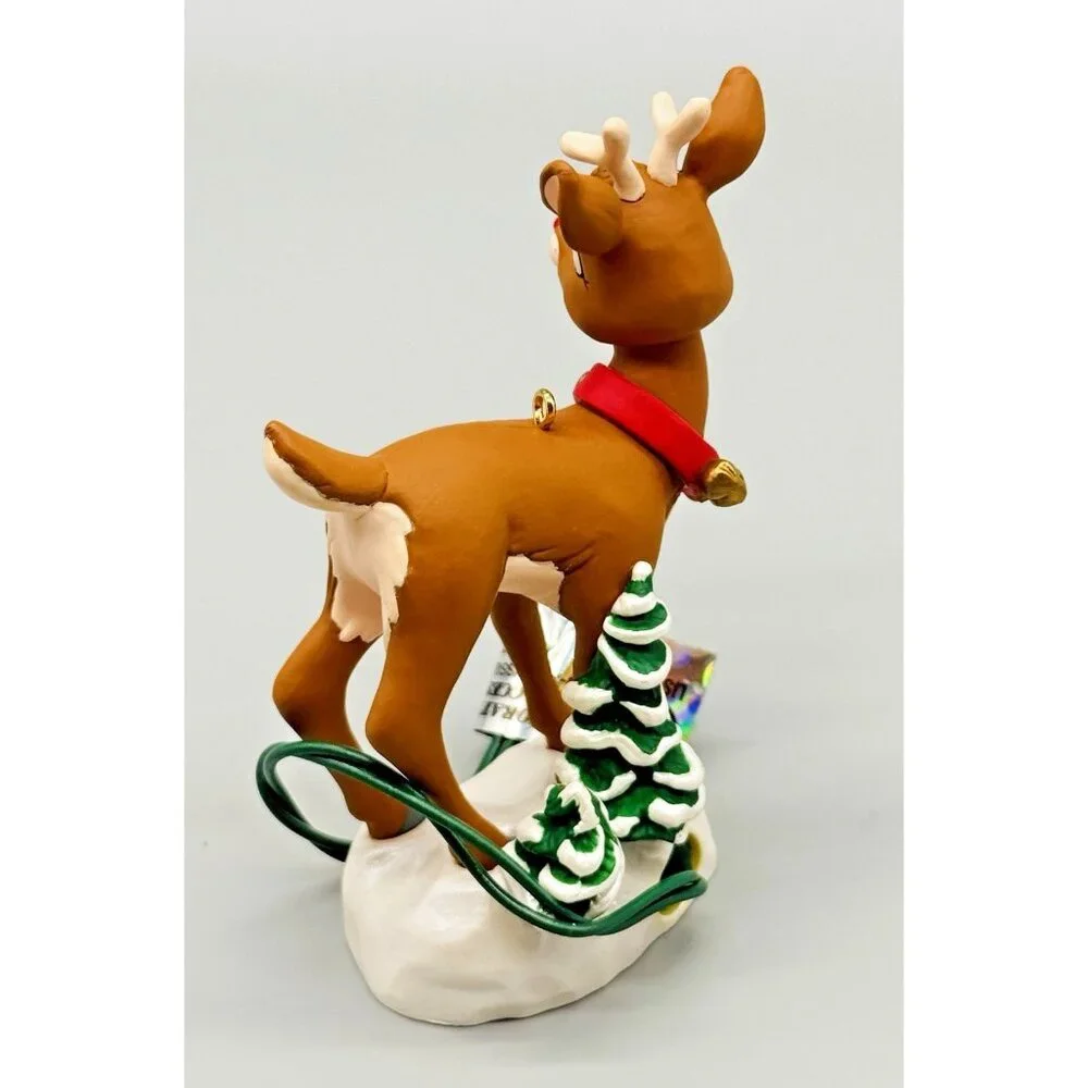 Hallmark Keepsake Collectors Club Santa Rudolph Red Nosed Reindeer 1996 Lot of 2